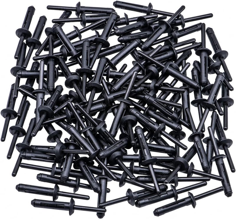 Rexka 100pcs Fender Flare Plastic Rivet 1/4 Hole for Jeep Wrangler & Liberty - Image 2