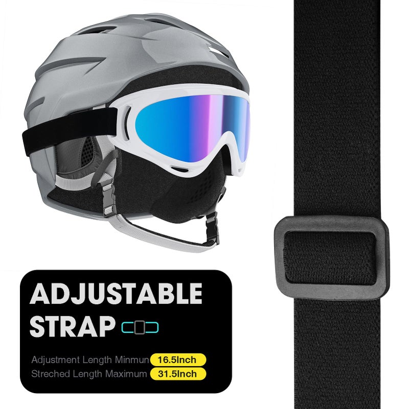 Braylin 2-Pack Snow Ski Goggles, Snowboard Goggles for Men, Women, Youth, Kids, Boys or Girls, Snowmobile Goggles - Image 5