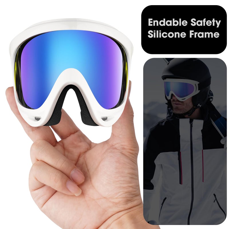 Braylin 2-Pack Snow Ski Goggles, Snowboard Goggles for Men, Women, Youth, Kids, Boys or Girls, Snowmobile Goggles - Image 4