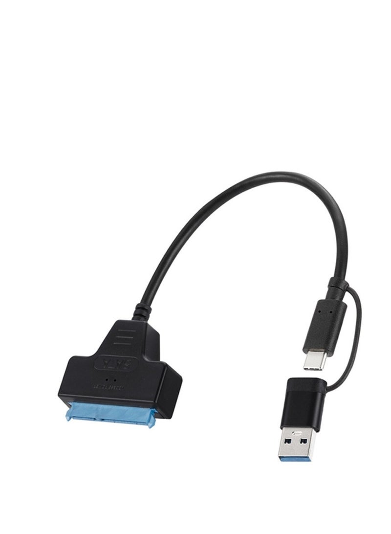 USB 3.0 & Type-C 3.0 to SATA Hard Drive Adapter Cable with Dedicated 12V/2A Power Adapter – Dual Interface External HDD/SSD Converter for 2.5"/3.5" SATA Drives, Optical Drives – Plug & Play, 5Gbps, LED Indicator, OTG Support – Compatible with Windows/macOS/Linux - Image 2
