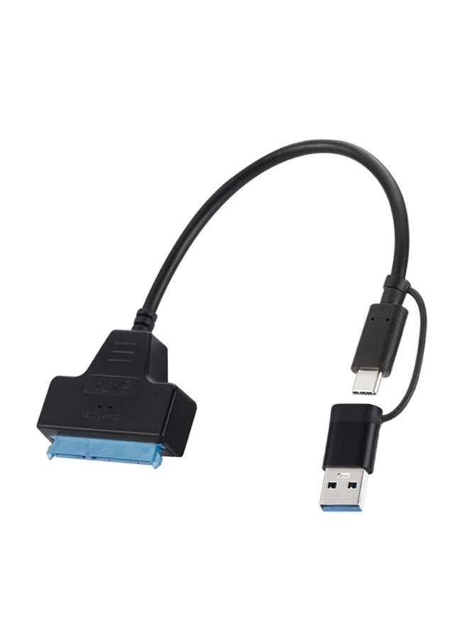 USB 3.0 & Type-C to SATA Adapter with 12V Power Supply for 2.5” 3.5” HDD SSD External Converter 5Gbps Plug and Play - Image 4
