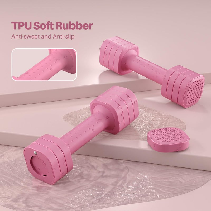 Zempox Adjustable Dumbbell Set of 2, 4 in 1 Free Weights Dumbbells Set for Women, Hand Weights for Women at Home, Each 2lb 3lb 4lb 5lb with TPU Soft Rubber Handle for Home Gym Exercise Training - Image 5