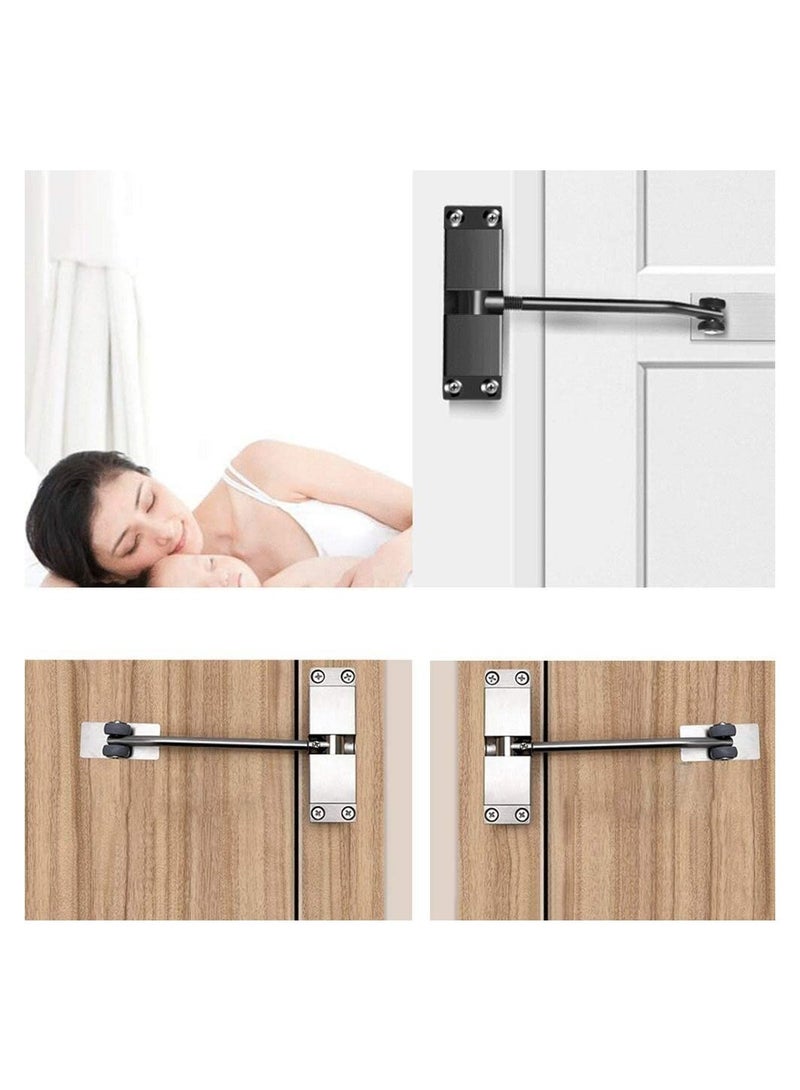 Excefore Automatic Door Closer, Stainless Steel Door Closing Controller for Residential Commercial Use,Adjustable Closing Speed System - Image 2