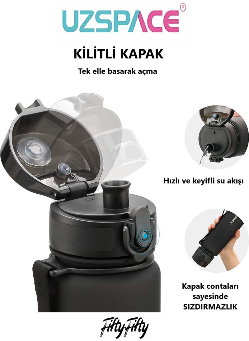 UZSPACE Tritan Flask 1000 ml Ice Blue 3038  - Image 3