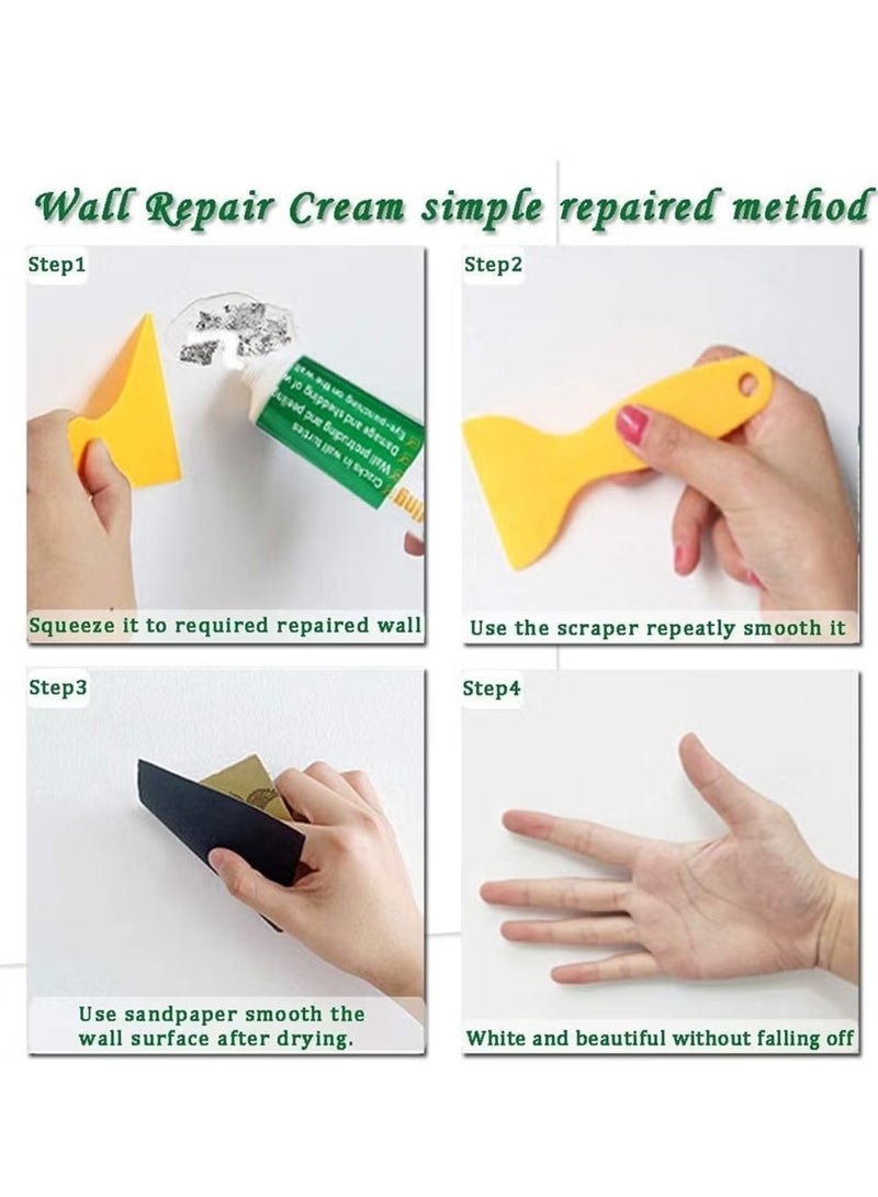 JIMATOR Wall Repairing Ointment, Wall Repair Cream, Wall Crack Repair Paste, Wall Mending Agent, Universal Caulk Sealing Broken Hole Filler Walls Peeling Graffiti Gap Repair Cream - Image 4