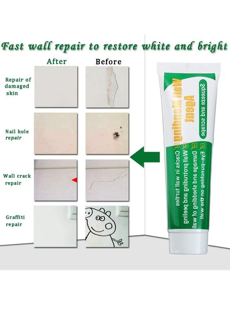 JIMATOR Wall Repairing Ointment, Wall Repair Cream, Wall Crack Repair Paste, Wall Mending Agent, Universal Caulk Sealing Broken Hole Filler Walls Peeling Graffiti Gap Repair Cream - Image 5