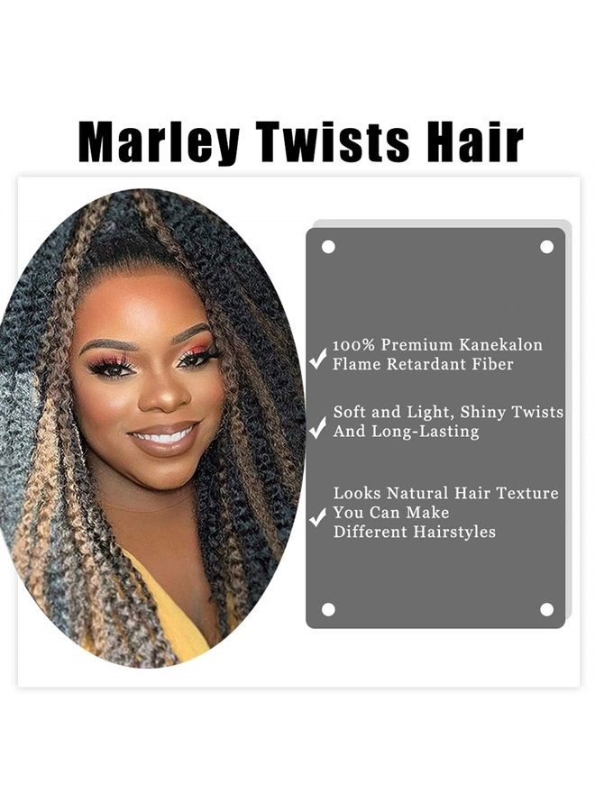 BAISAI Marley Hair Twist Braiding Hair 18 Inch 1 Pack Long Afro kinky Twist Crochet Hair Marley Twist for Butterfly Locs Crochet Hair(27#) - Image 3