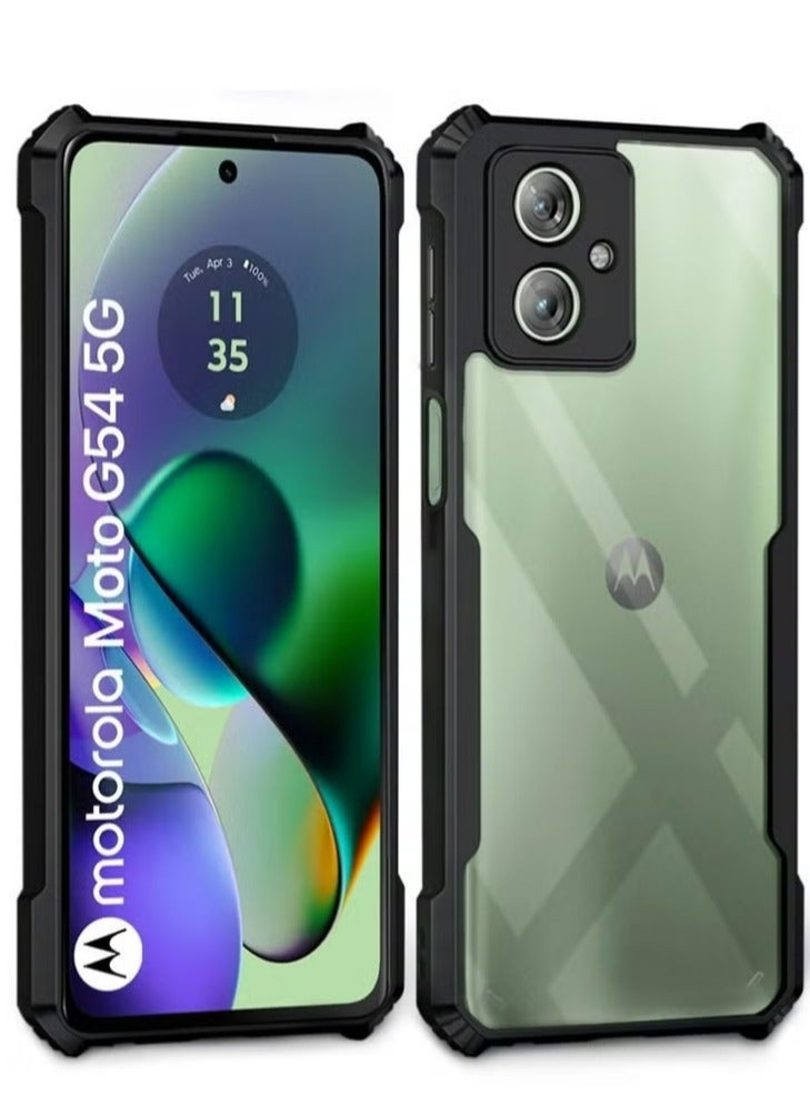 Phone Case Cover for Motorola Moto G54 5G, Ultra-Thin Lightweight Cover Soft TPU Bumper + Acrylic Clear Back Case Cover - Image 1