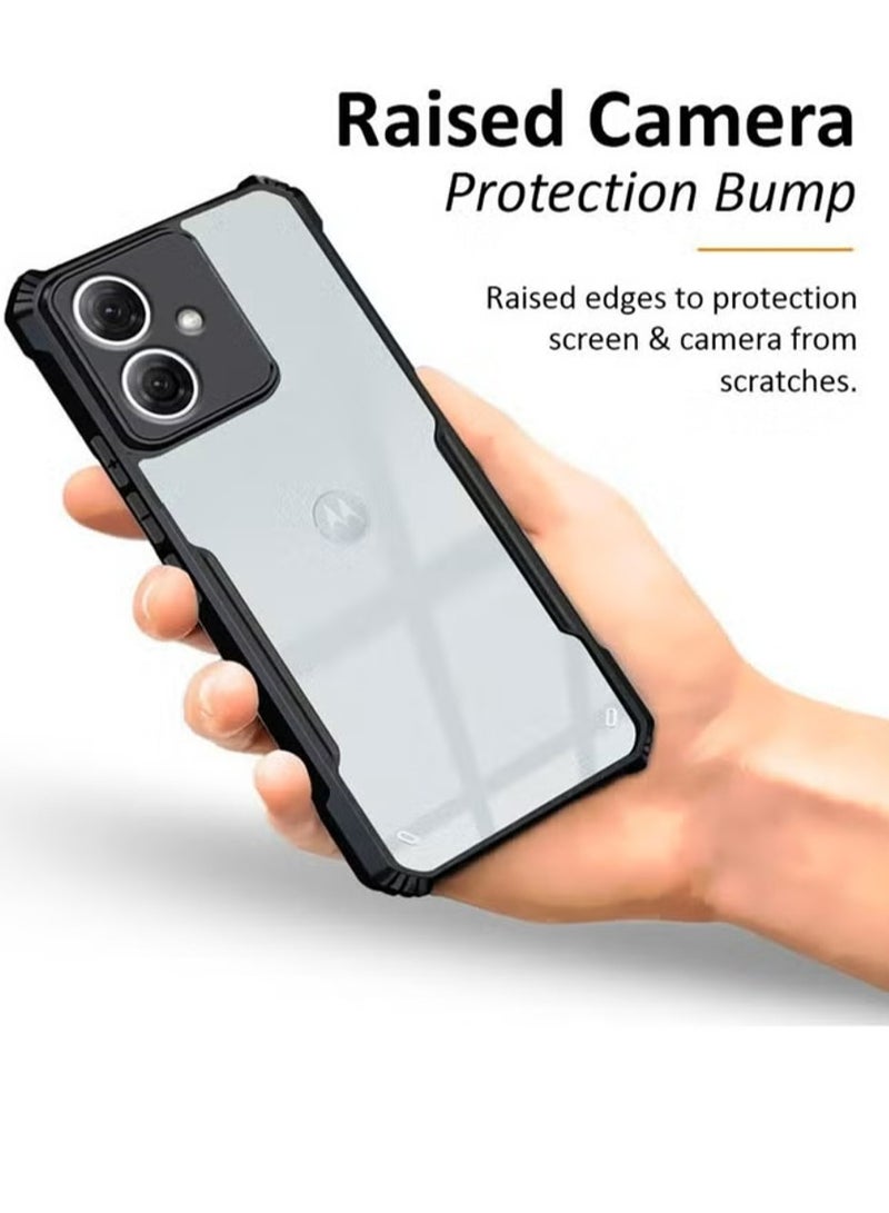 Phone Case Cover for Motorola Moto G54 5G, Ultra-Thin Lightweight Cover Soft TPU Bumper + Acrylic Clear Back Case Cover - Image 4