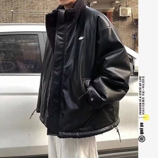 Mens Reversible Cotton Jacket Thick Warm Sherpa Coat Black - pzsku/Z4D72D52FA96655E0DDCAZ/45/_/1734110983/7e593963-f822-4d07-9655-fde02e9a0cfe