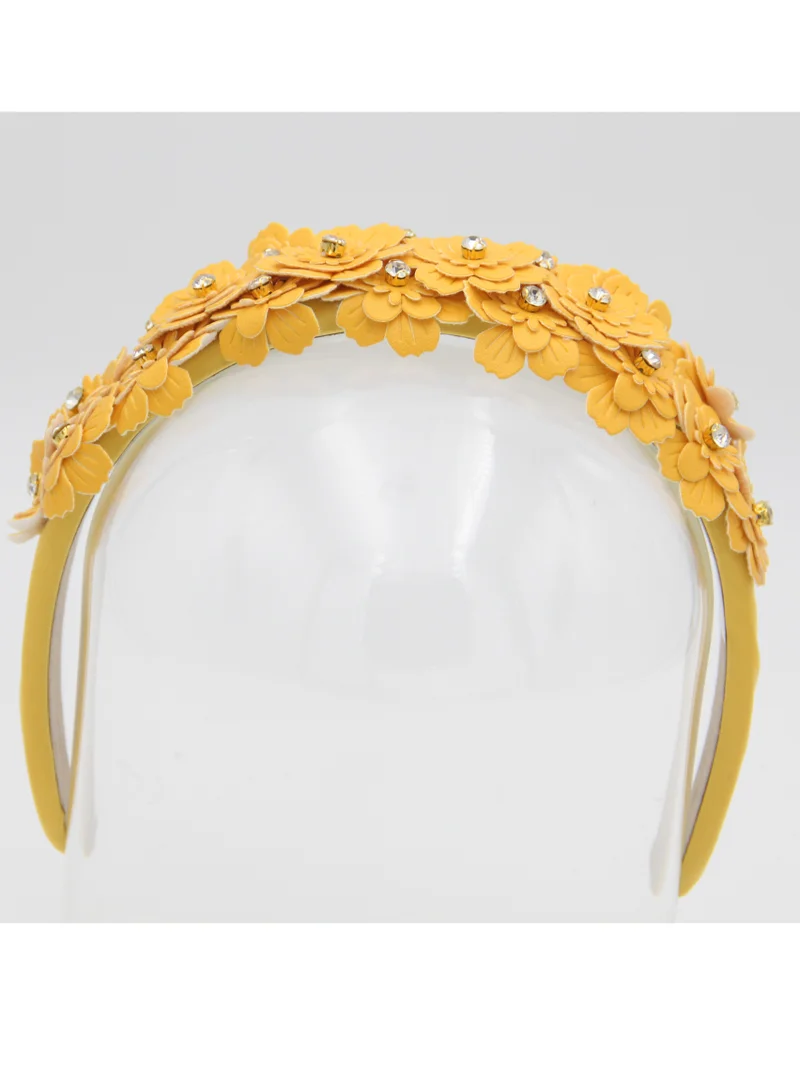 D'Daniela Headband Camomile For Women's and  Girls Dark Yellow