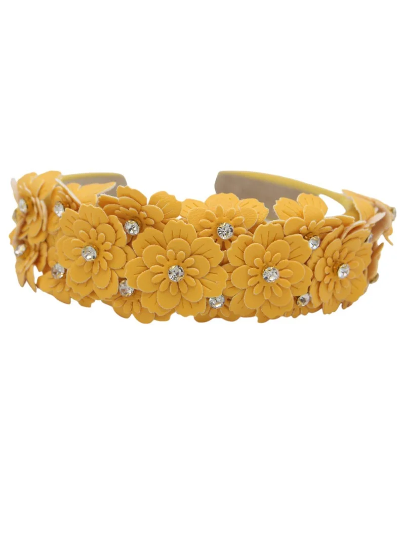 دىدانيالا Headband Camomile For Women's and  Girls Dark Yellow