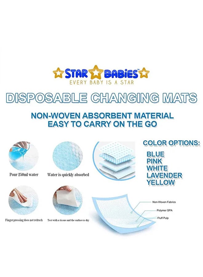 A to Z - Disposable Changing Mat size (45cm x 60cm) Large- Premium Quality for Baby Soft Ultra Absorbent Waterproof - Pack of 120 - Blue - Image 3