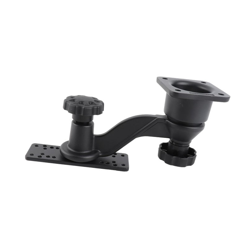 6 Inch Marine Aluminum Swivel Mount Horizontal Base Curved Arm for Fish Finder Chart Plotter - Image 3