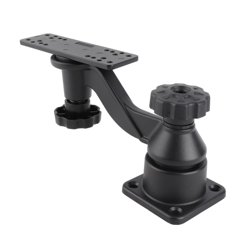 6 Inch Marine Aluminum Swivel Mount Horizontal Base Curved Arm for Fish Finder Chart Plotter - Image 4