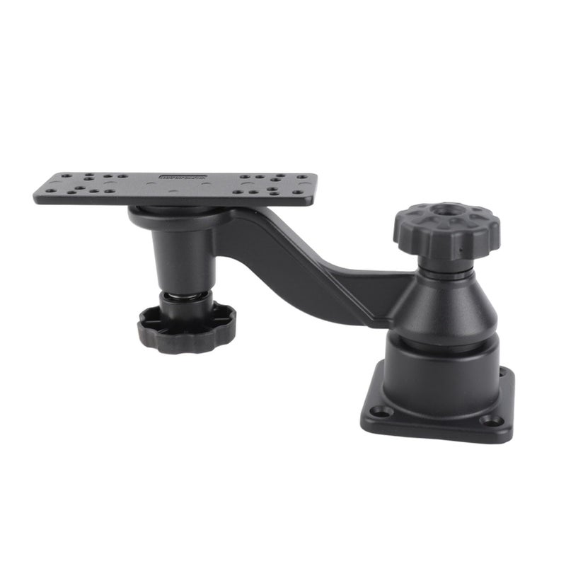 6 Inch Marine Aluminum Swivel Mount Horizontal Base Curved Arm for Fish Finder Chart Plotter - Image 2