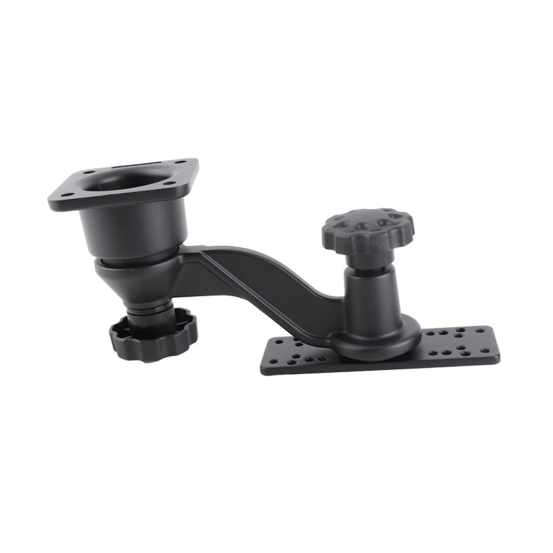 6 Inch Marine Aluminum Swivel Mount Horizontal Base Curved Arm for Fish Finder Chart Plotter - Image 5