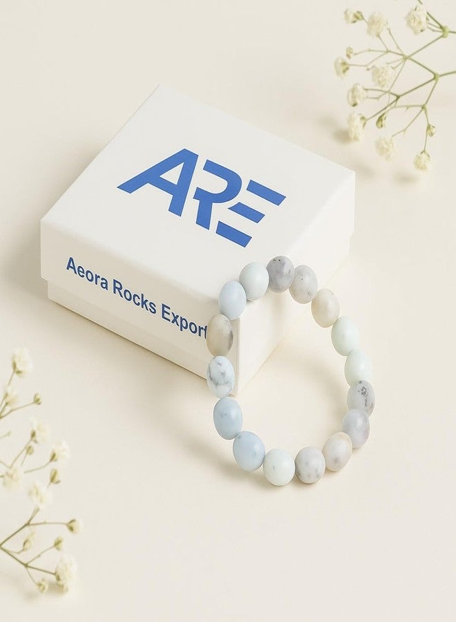 ARE - Aeora Rocks : Dendritic Opal Tumbled Bracelet for Manifestation, Meditation and Reiki Healing and Good Luck - For Men and Women (Tumble Size: 12-15 mm Approx) - Image 4