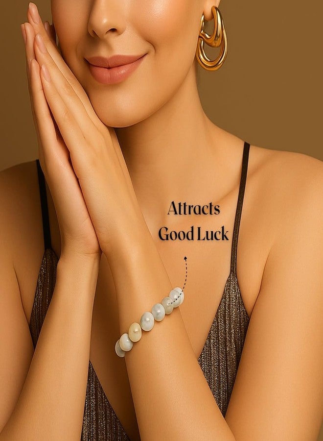 ARE - Aeora Rocks : Dendritic Opal Tumbled Bracelet for Manifestation, Meditation and Reiki Healing and Good Luck - For Men and Women (Tumble Size: 12-15 mm Approx) - Image 5