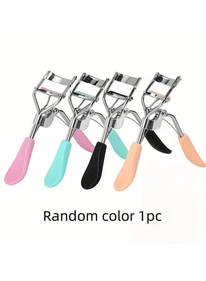 Random Color Eyelash Curler Wide Angle Dome Spring Loaded Pastel Portable Beauty Tool - Image 1