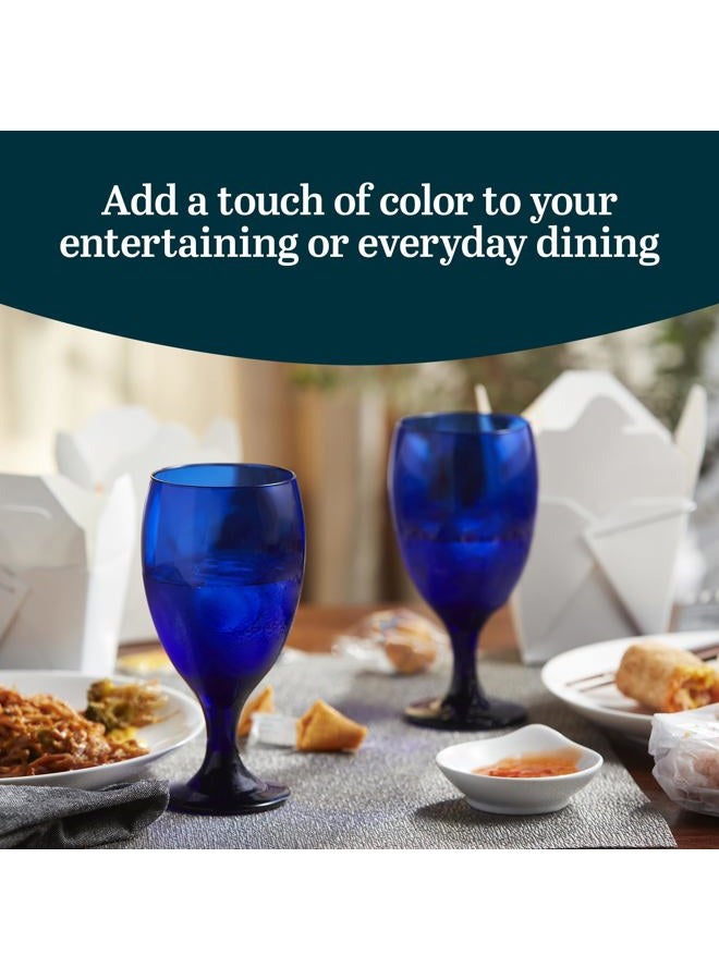 LIBBEY Premiere Iced Tea Beverage Glasses, 12 Count (Pack of 1), Cobalt Blue Goblets (16.25 oz Frustration Free Packaging) - Image 2