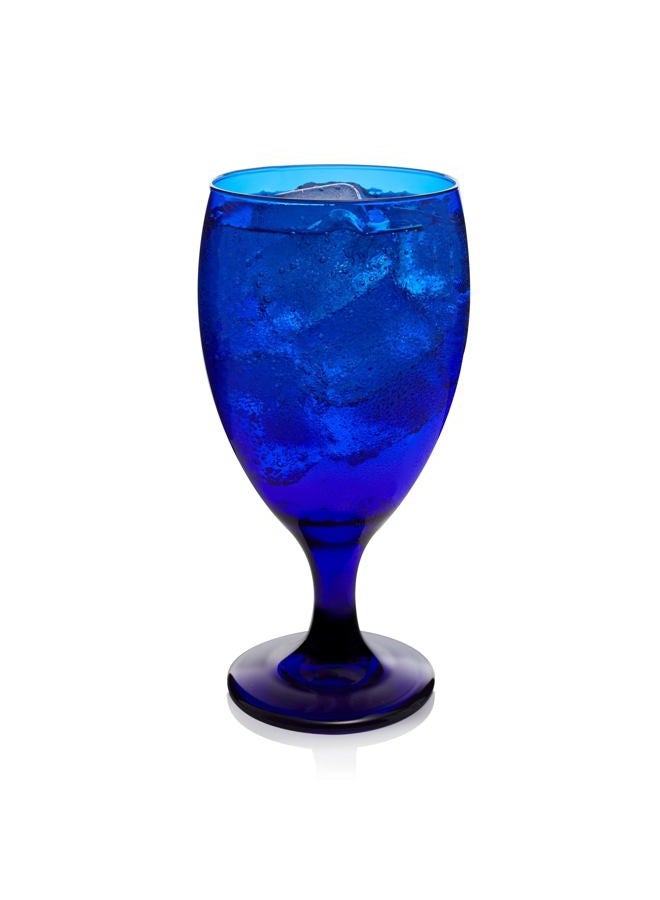 LIBBEY Premiere Iced Tea Beverage Glasses, 12 Count (Pack of 1), Cobalt Blue Goblets (16.25 oz Frustration Free Packaging) - Image 1
