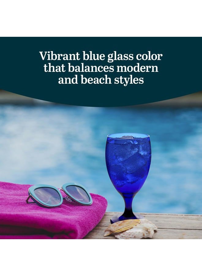 LIBBEY Premiere Iced Tea Beverage Glasses, 12 Count (Pack of 1), Cobalt Blue Goblets (16.25 oz Frustration Free Packaging) - Image 4
