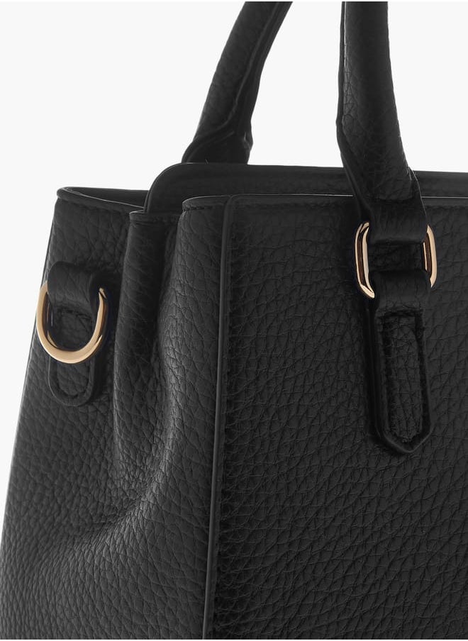 Celeste - Womens Textured Tote Bag With Scarf Detail And Zip Closure - Image 1
