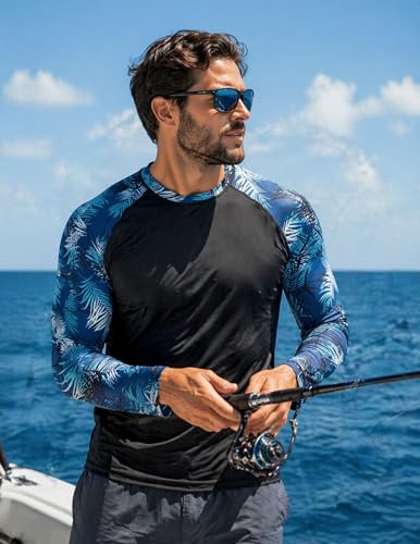 Liberty Pro 2 Pack Men’s Rash Guard Long Sleeve Swim Shirts UPF 50+ Sun Protection – Quick Dry Lightweight UV Fishing Surf Shirt (Set 5, 3X-Large) - Image 3