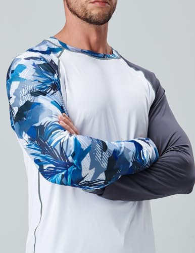 Liberty Pro 2 Pack Men’s Rash Guard Long Sleeve Swim Shirts UPF 50+ Sun Protection – Quick Dry Lightweight UV Fishing Surf Shirt (Set 5, 3X-Large) - Image 2