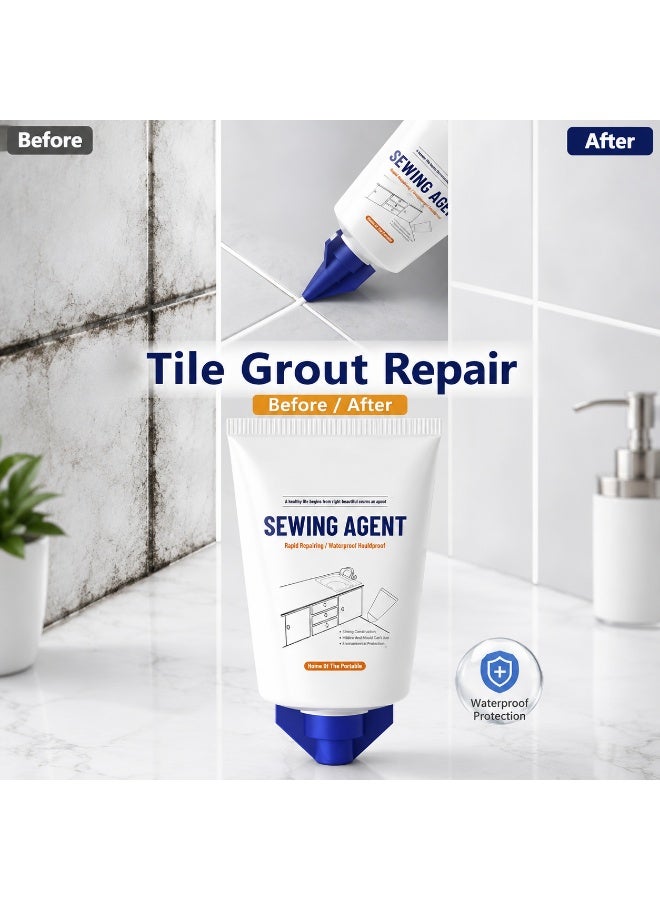ASHILE Tile Grout Repair Sealer Waterproof Gap Filler for Bathroom Kitchen Floor Wall Tiles - Image 1