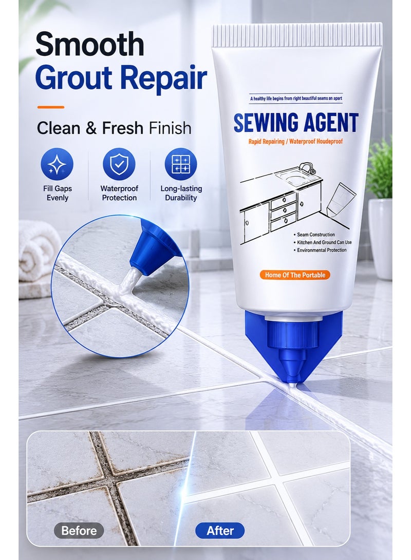ASHILE Tile Grout Repair Sealer Waterproof Gap Filler for Bathroom Kitchen Floor Wall Tiles - Image 4