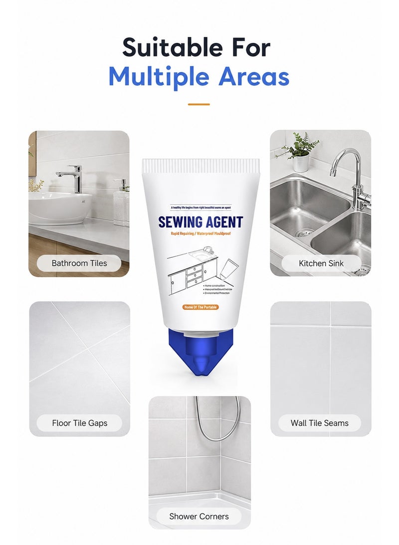 ASHILE Tile Grout Repair Sealer Waterproof Gap Filler for Bathroom Kitchen Floor Wall Tiles - Image 5
