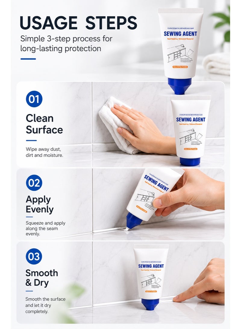 ASHILE Tile Grout Repair Sealer Waterproof Gap Filler for Bathroom Kitchen Floor Wall Tiles - Image 3