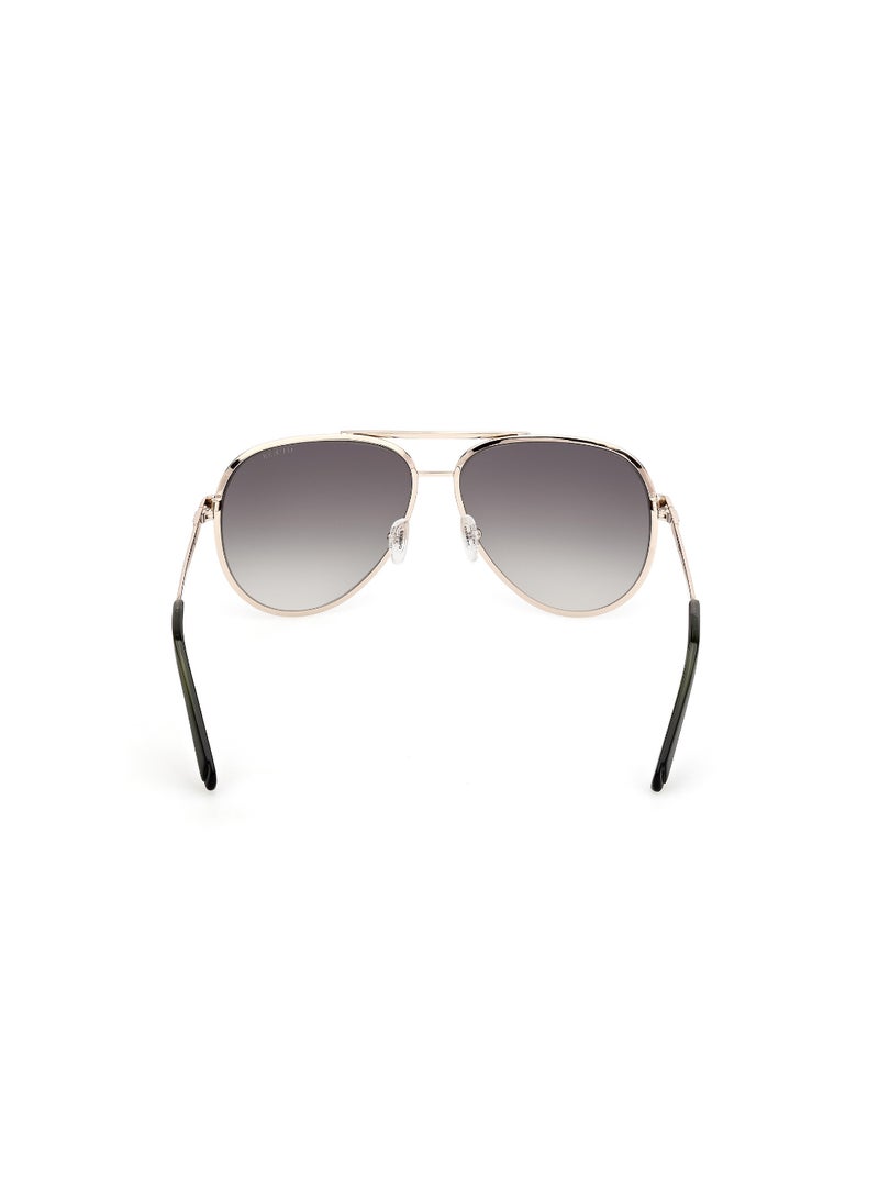 GUESS نظارات شمسية معدنية ذهبية للرجال من غس - Image 4