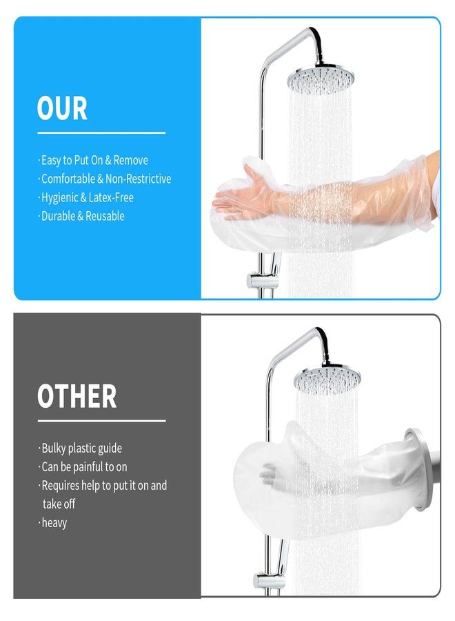 FRONTLINE Arm Cast Covers for Shower Adult Waterproof Cast and Wound Protector 100% Watertight Seal Reusable Sleeve 3 Pack (Large 32 Inch) - Image 4