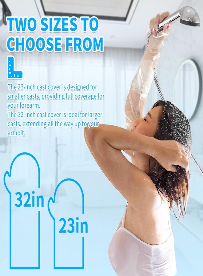 FRONTLINE Arm Cast Covers for Shower Adult Waterproof Cast and Wound Protector 100% Watertight Seal Reusable Sleeve 3 Pack (Large 32 Inch) - Image 3