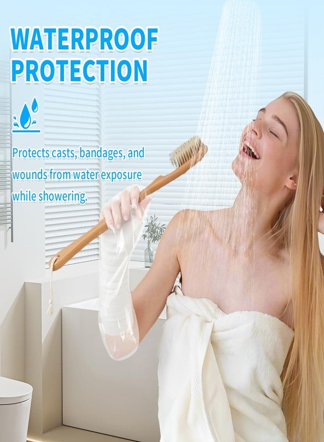 FRONTLINE Arm Cast Covers for Shower Adult Waterproof Cast and Wound Protector 100% Watertight Seal Reusable Sleeve 3 Pack (Large 32 Inch) - Image 2