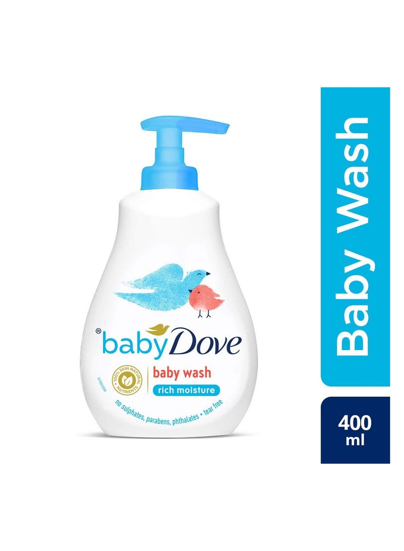 Dove Baby Dove Rich Moisture Hair to Toe Baby Wash 400 ml and Rich Moisture Nourishing Baby Lotion 200ml Combo - Image 4