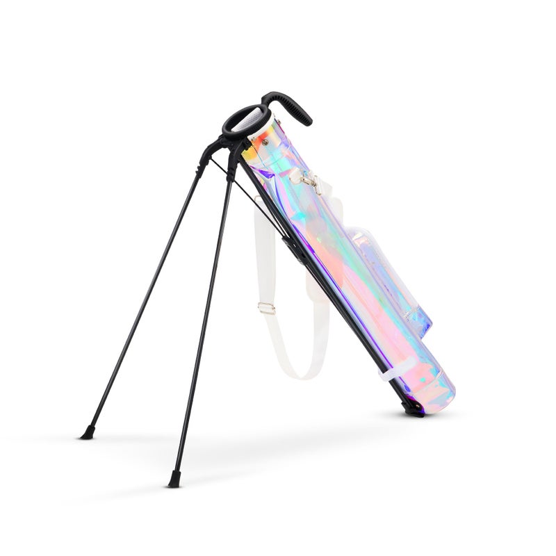 KVV Lightweight Sunday Golf Stand Bag, Colorful Fashion Pitch and Putt Golf Bag (Holographic) - Image 4