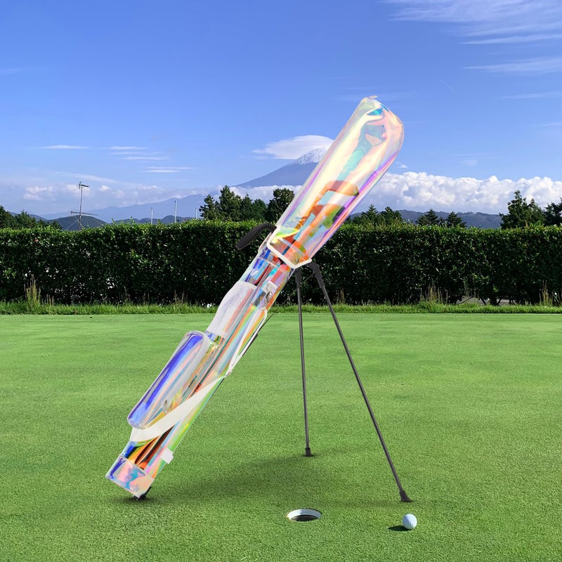 KVV Lightweight Sunday Golf Stand Bag, Colorful Fashion Pitch and Putt Golf Bag (Holographic) - Image 5