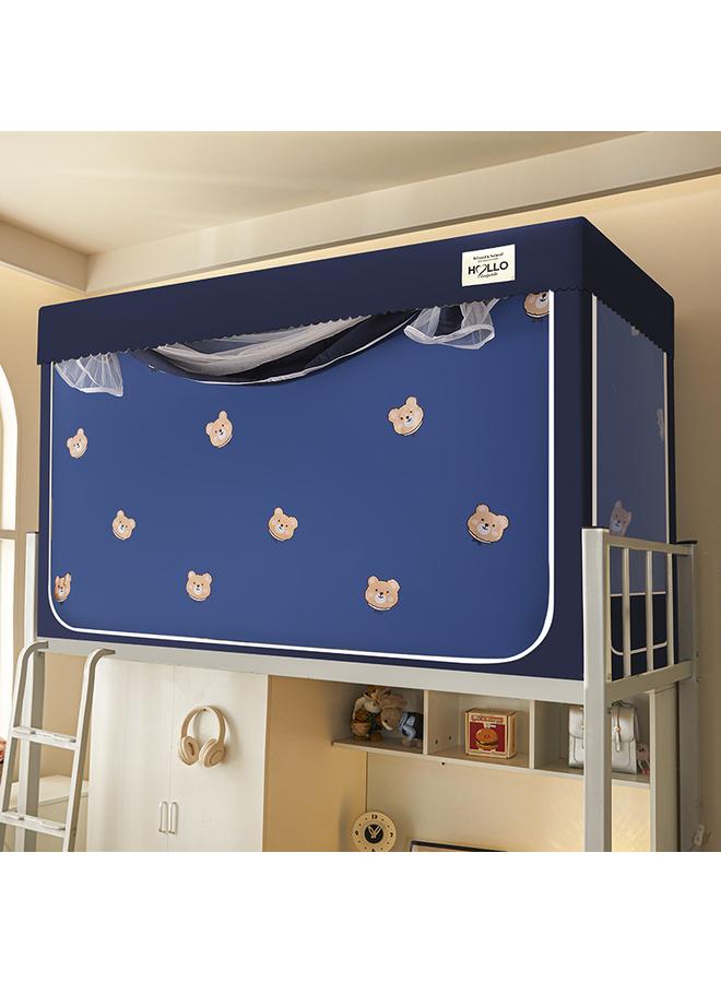 Bluejw Bed Curtain Mosquito Net Dormitory Shading Integrated Upper Bed Lower Bed Universal College Students' Dormitory All-inclusive Enclosed Essential Bed Curtain - Image 1