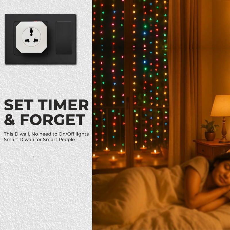 EMBOX مفتاح مؤقت للأضواء | مفتاح مؤقت تشغيل وإيقاف تلقائي | قطع الطاقة القابل للبرمجة للأضواء | شحن الهاتف المحمول والكمبيوتر المحمول وإضاءة لافتة حوض السمك 1500 واط (عبوة من 1) - Image 4