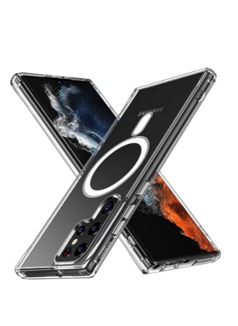 Generic - Case Cover Clear for Samsung Galaxy S24 Ultra with Support Magsafe Charger Charging Thin Shockproof and Transparent Non-yellow Case - Image 1