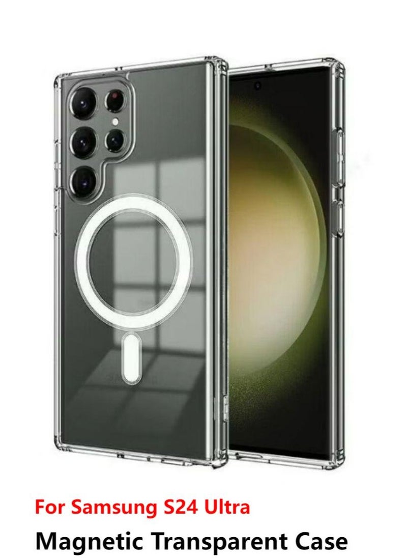 Generic - Case Cover Clear for Samsung Galaxy S24 Ultra with Support Magsafe Charger Charging Thin Shockproof and Transparent Non-yellow Case - Image 1