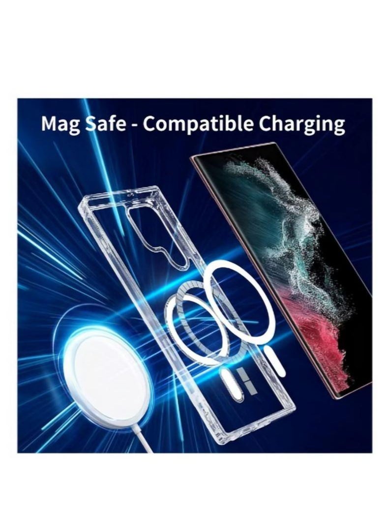 Generic - Case Cover Clear for Samsung Galaxy S24 Ultra with Support Magsafe Charger Charging Thin Shockproof and Transparent Non-yellow Case - Image 1