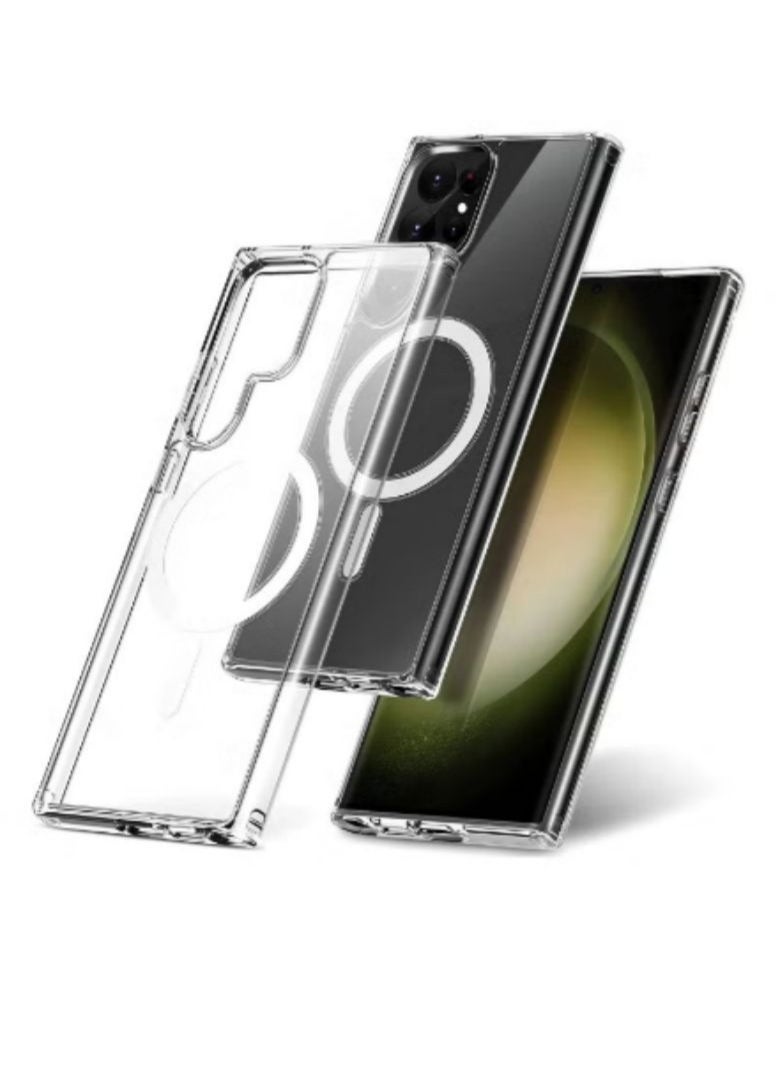 Generic - Case Cover Clear for Samsung Galaxy S24 Ultra with Support Magsafe Charger Charging Thin Shockproof and Transparent Non-yellow Case - Image 1