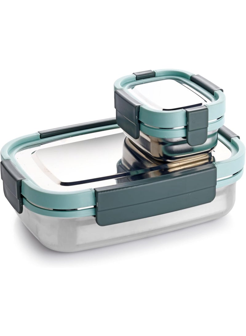 Ganesh Shine Stainless Steel Airtight Leak-Proof Lunch Box for Office, School, Picnic - Color May Vary - 750 Ml - Image 4