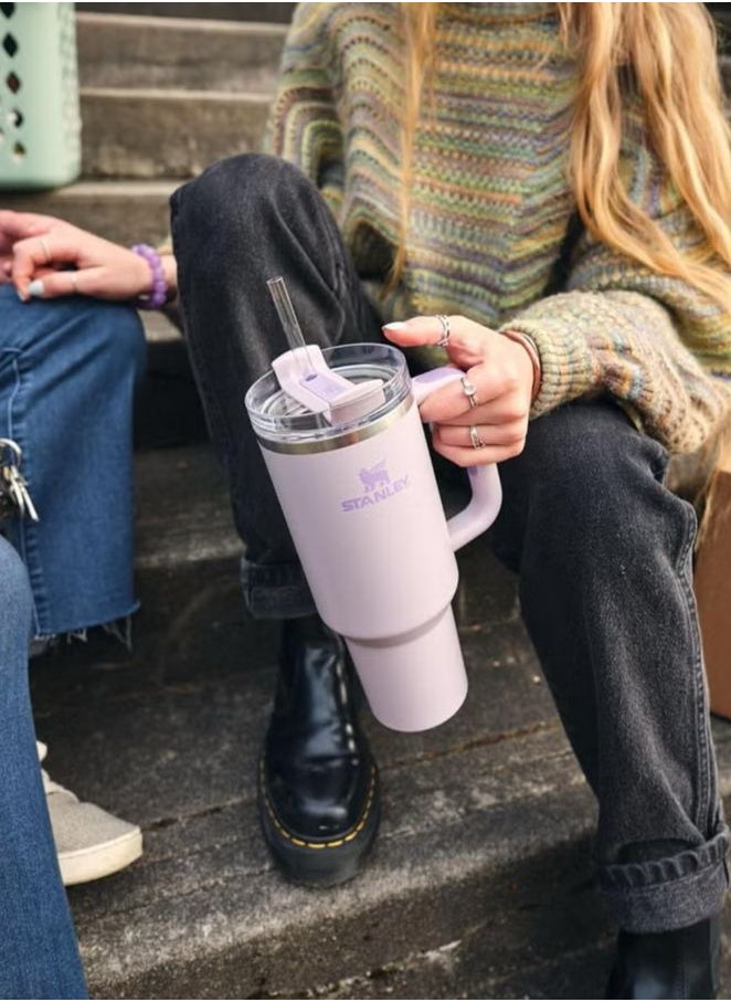 Stanley - Stanley H2.0 Stainless Steel Tumbler for Water, Iced Tea, Coffee, Smoothies 40 Oz, Purple - Image 1
