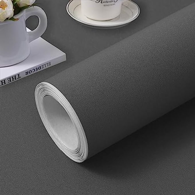 practicalws (15.7 inchx236.2 inch) Grey Wallpaper Self Adhesive Peel and Stick Wall Pattern for Living Room TV Wall Store Backdrops Thick Wallpaper PVC DIY Decorative Roll - Image 4